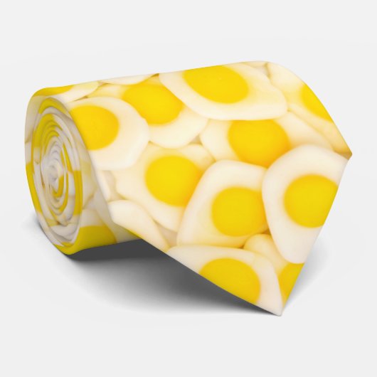 fried egg sweets background novelty tie krawatte (Gerollt)