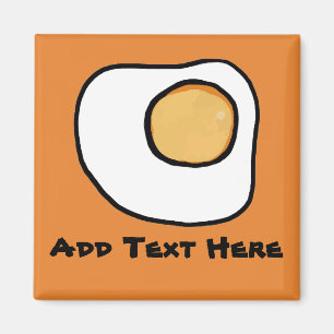 Fried Egg, Text hinzufügen Magnet