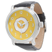 Fried Egg Wrist Watch – Fun Breakfast Inspired Tim Armbanduhr (Schrägansicht)