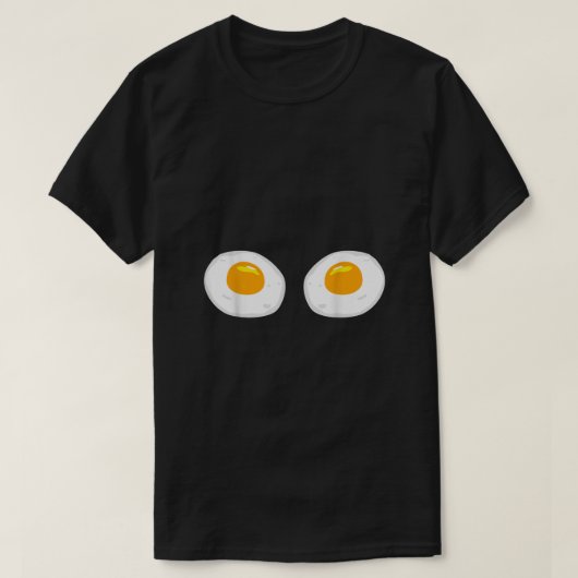 Fried Eggs Funny Bikini Kostüm Sonnige Seite Auf d T-Shirt (Design vorne)