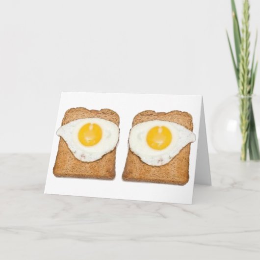 Fried Eggs Greeting Card Karte (Vorderseite)