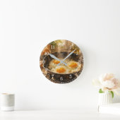 Fried Eggs in a Pan Wall Clock — Fun Kitchen Desig Runde Wanduhr (Zuhause)