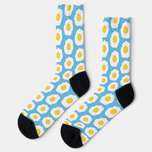 Fried Eggs Novelty Breakfast Socken (Linkes Detail)