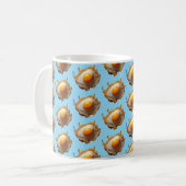 Fried Eggs Sonnige Seite Auf Kaffeetasse (Vorderseite Links)
