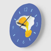 "Fried Eggs" Wall Clock Große Wanduhr (Winkel)