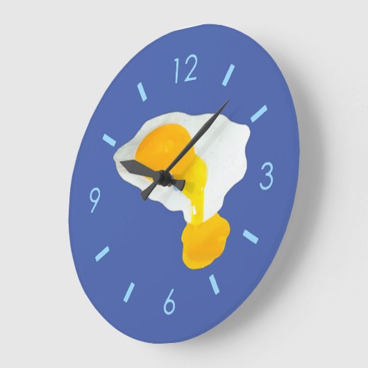 "Fried Eggs" Wall Clock Große Wanduhr (Winkel)