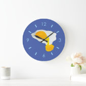 "Fried Eggs" Wall Clock Große Wanduhr (Zuhause)