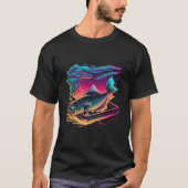 Fried Fish Synthwave 80s Retrowave Aesthetic 2 T-Shirt (Vorderseite)