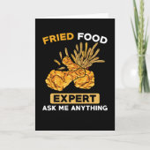 Fried Food Saying Funny Karte (Vorderseite)