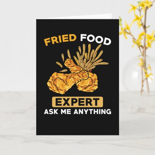 Fried Food Saying Funny Karte (Gelbe Blume)