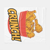 Fried-Huhn Fleecedecke (Vorderseite (Horizontal))