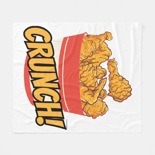 Fried-Huhn Fleecedecke (Vorderseite (Horizontal))