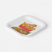 Fried-Huhn Pappteller (Gewinkelt)