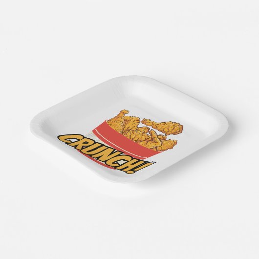 Fried-Huhn Pappteller (Gewinkelt)