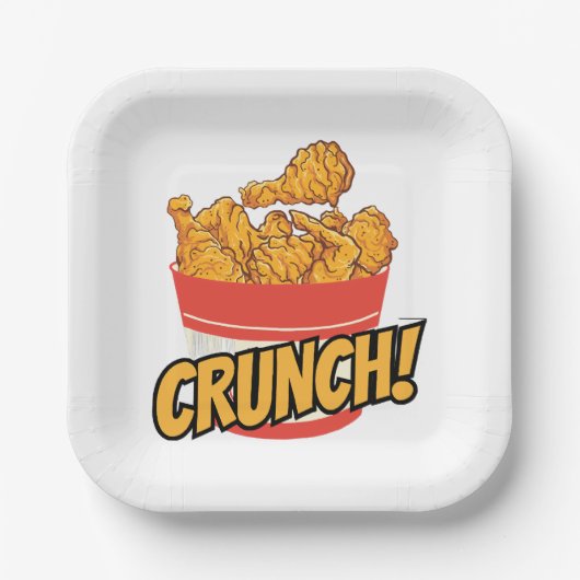 Fried-Huhn Pappteller (Vorderseite)