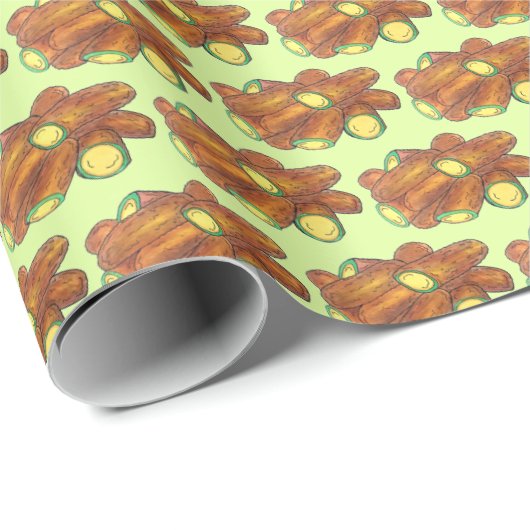 Fried Jalapeño Poppers Green Hot Jalapeno Pepper Geschenkpapier (Rolleneckpunkt)