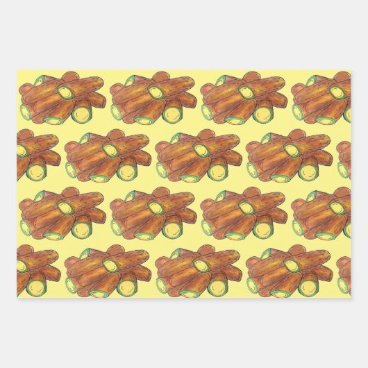 Fried Jalapeño Poppers Green Hot Jalapeno Pepper Geschenkpapier Set (Vorderseite 3)