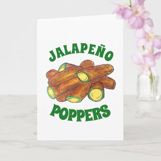 Fried Jalapeño Poppers Green Hot Jalapeno Pepper Karte (Orchidee)