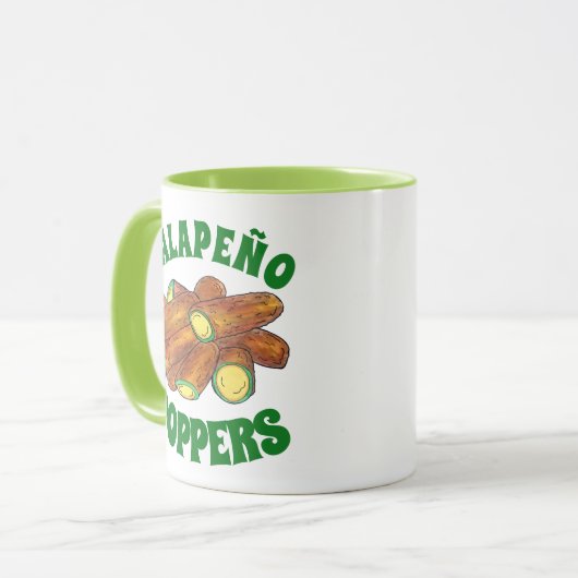 Fried Jalapeño Poppers Green Hot Jalapeno Pepper Tasse (Vorderseite Links)