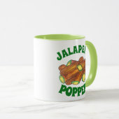Fried Jalapeño Poppers Green Hot Jalapeno Pepper Tasse (VorderseiteRechts)