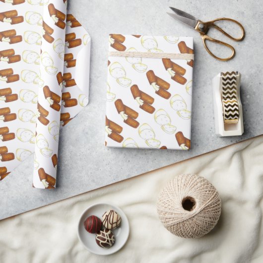 Fried Mozzarella Cheese Sticks Junk Bar Pub Food Geschenkpapier (Kunsthandwerk)