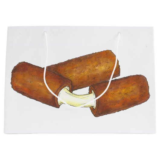 Fried Mozzarella Cheese Sticks Junk Food Feinschme Große Geschenktüte (Vorderseite)