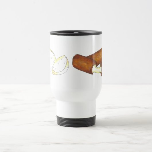 Fried Mozzarella Cheese Sticks Junk Food Feinschme Reisebecher (Mittel)