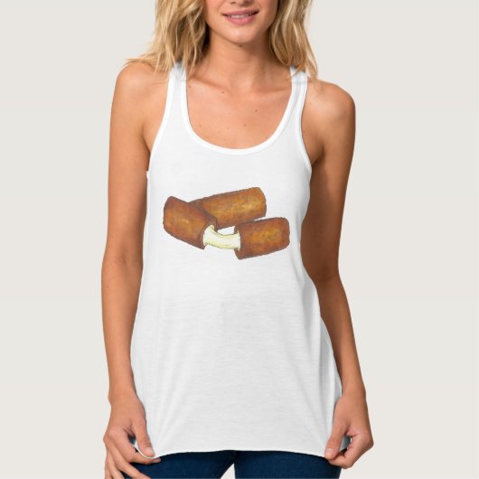Fried Mozzarella Cheese Sticks Junk Food Feinschme Tank Top (Vorderseite)