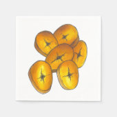 Fried Plantains Kochen Bananen Karibik Lebensmitte Serviette (Vorderseite)