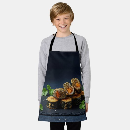 Fried Seaweed Rolls (Kim Mari) Schürze (Getragen)