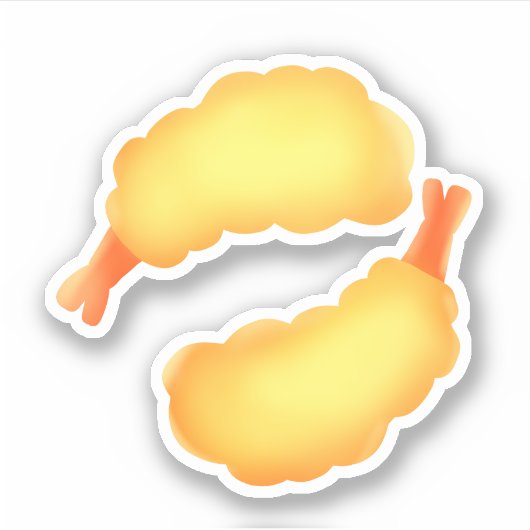 Fried Shrimp Aufkleber (Vorderseite)