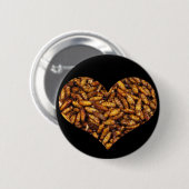 Fried Silk Worms Heart Button (Vorne & Hinten)