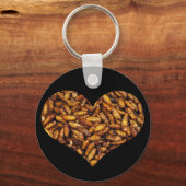 Fried Silk Worms Heart Schlüsselanhänger (Vorderseite)