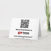 Fried Silk Worms ... Thai Street Food Karte (Rückseite)