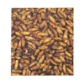 Fried Silk Worms ... Thai Street Food Notizblock (Vorderseite)