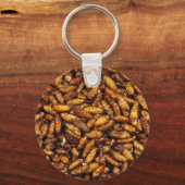 Fried Silk Worms ... Thai Street Food Schlüsselanhänger (Vorderseite)