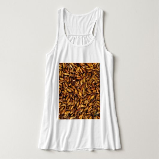 Fried Silk Worms ... Thai Street Food Tank Top (Design Vorderseite)