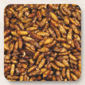 Fried Silk Worms ... Thai Street Food Untersetzer (Vorderseite)