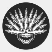 Fried Skull II Runder Aufkleber (Vorderseite)