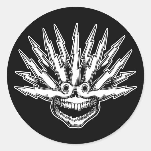 Fried Skull II Runder Aufkleber (Vorderseite)