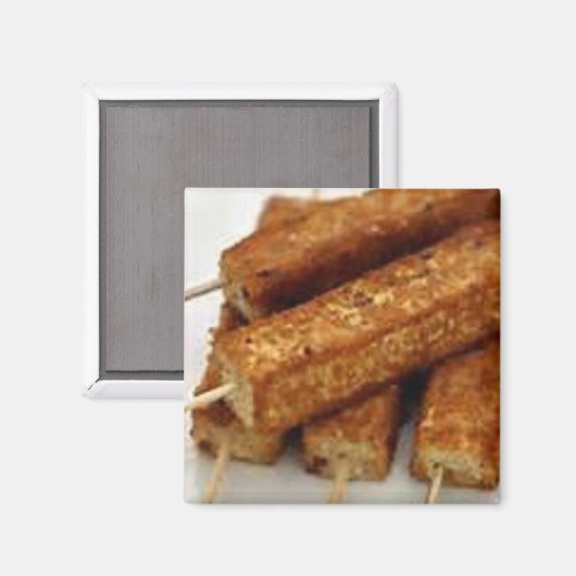 Fried Tofu Magnet (Vorderseite/Rückseite)