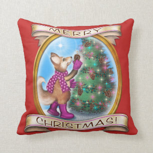 Frieda Schwanz-Weihnachtsthrowkissen Kissen