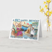 Frieda Schwanzes Birthday Card Karte (Gelbe Blume)