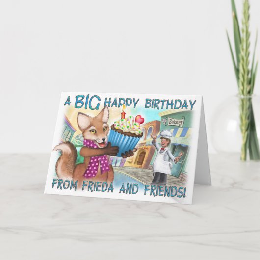 Frieda Schwanzes Birthday Card Karte (Vorderseite)