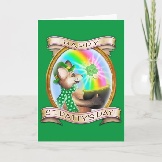 Frieda Schwanzes St. Patrick's Day Card Karte (Vorderseite)