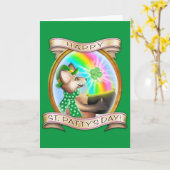 Frieda Schwanzes St. Patrick's Day Card Karte (Gelbe Blume)