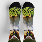 "Frieda the Screech Owl: A Nocturnal Beauty" Socken (Oben)