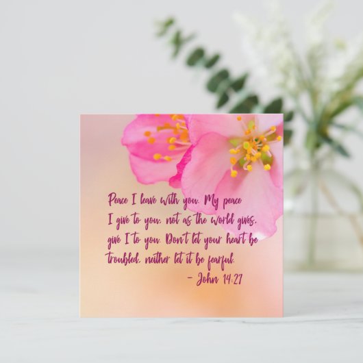 Friede, den ich mit dir Verlassen habe, Christlich (Stehend Vorderseite)