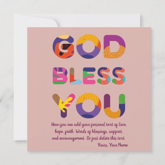 Friede, den ich mit dir Verlassen habe, Christlich (Rückseite)