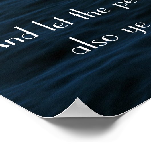 Friede der Bibel Gottes Kolossians 3:15 Poster (Ecke)